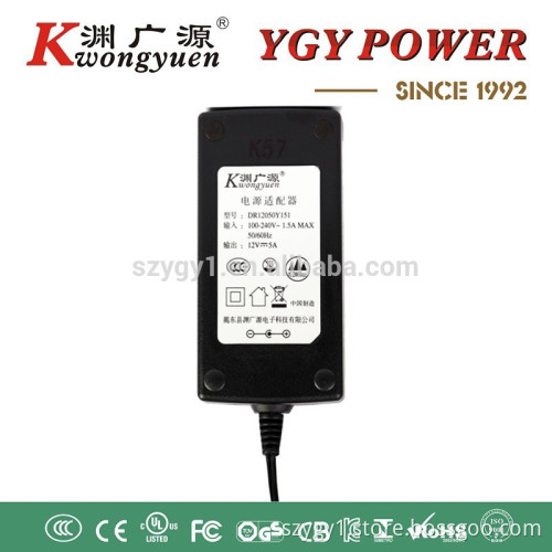 YK-57 12V5A desktop power supply with CE GS UL FCC CCC certifications